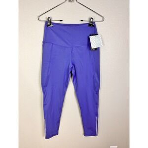 Leg End Purple Lavender Active Athletic Yoga Workout Leggings Women's Medium NWT